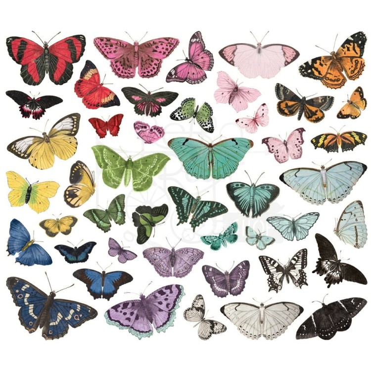Ozdoby papierowe Die-cuts Simple Vintage Essentials Bits &amp; Pieces Butterfly motyle 45szt 22231 Simple Stories