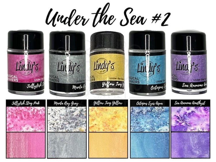 Zestaw Pigmentów Magical Shaker Set Under The Sea 2 5x10g Lindy's Stamp Gang