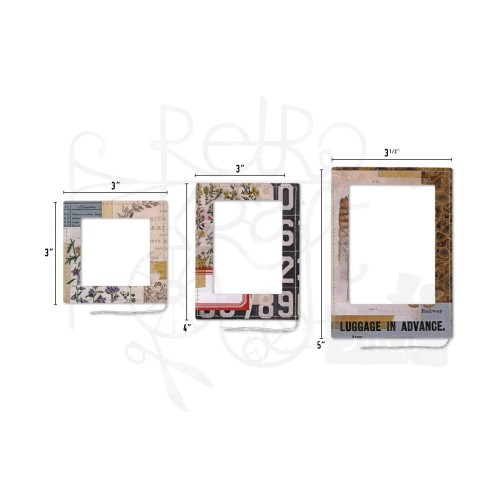 Ozdoby papierowe ramki Idea-Ology Layer Frames TH94318 Tim Holtz