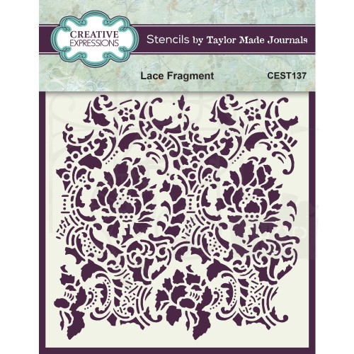 Szablon maska 15x15 Lace Fragment Koronka CEST137 Creative Expressions