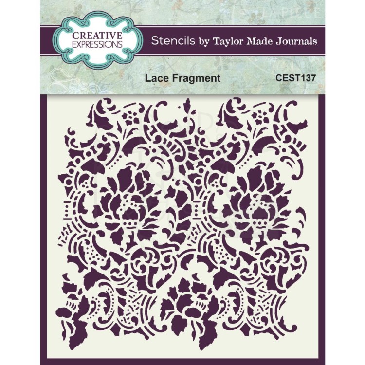 Szablon maska 15x15 Lace Fragment Koronka CEST137 Creative Expressions