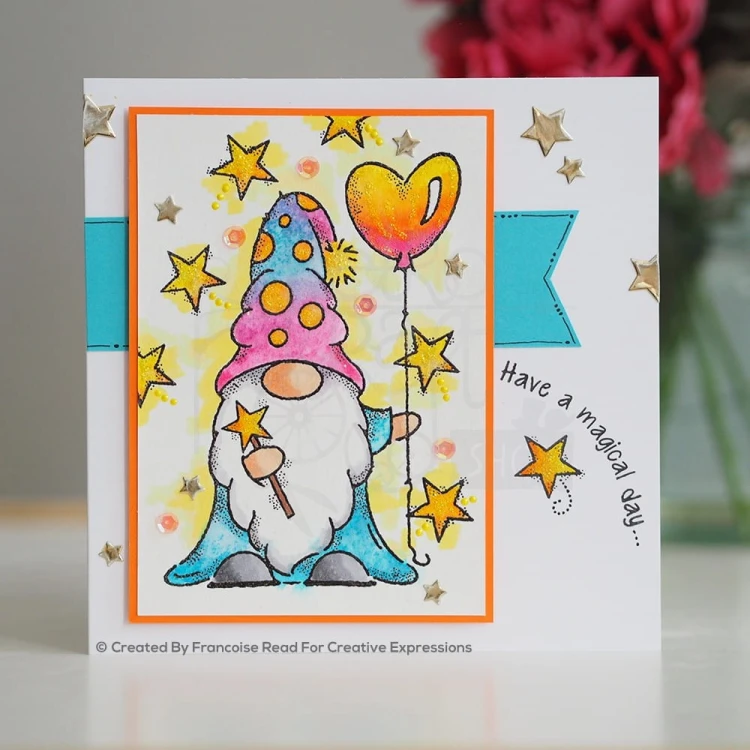 Stempel akrylowy Wizard Gnome FRS847 Woodware Craft Collection