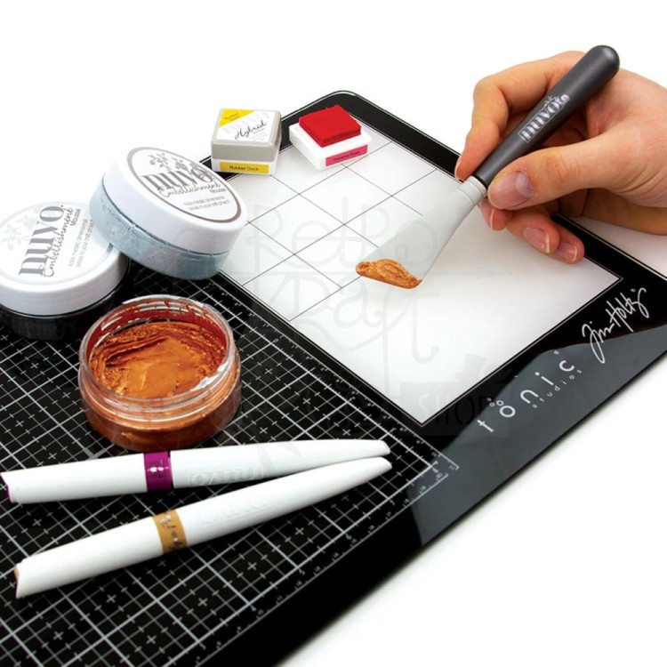 Mata szklana prawa Tim Holtz Travel Glass Media Mat 2633EUS Tonic Studios