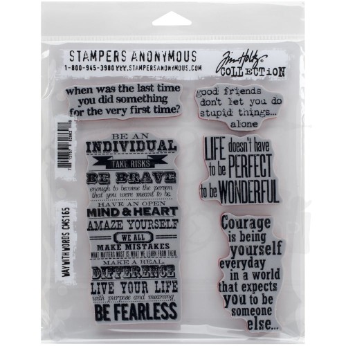 Stempel gumowy kauczukowy Way With Words CMS165 Tim Holtz Stampers Anonymous