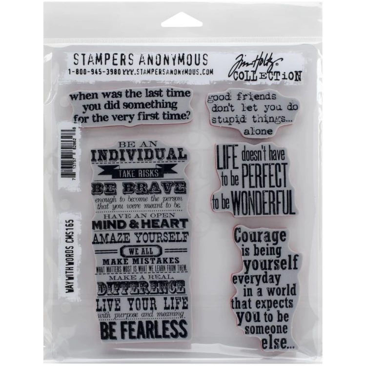 Stempel gumowy kauczukowy Way With Words CMS165 Tim Holtz Stampers Anonymous
