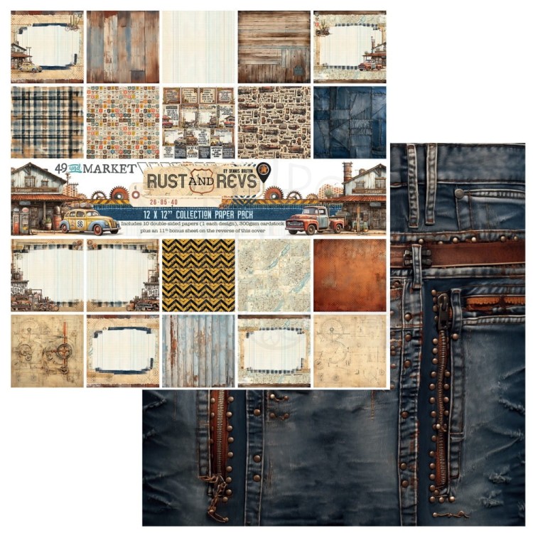 Zestaw papierów do scrapbookingu 30x30 Rust And Revs RAR-28980 49 And Market