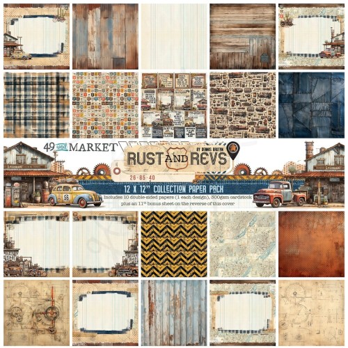 Zestaw papierów do scrapbookingu 30x30 Rust And Revs RAR-28980 49 And Market