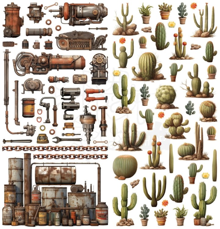 Ozdoby papierowe Die-cuts Rust And Revs Elements RAR-29116 49 And Market