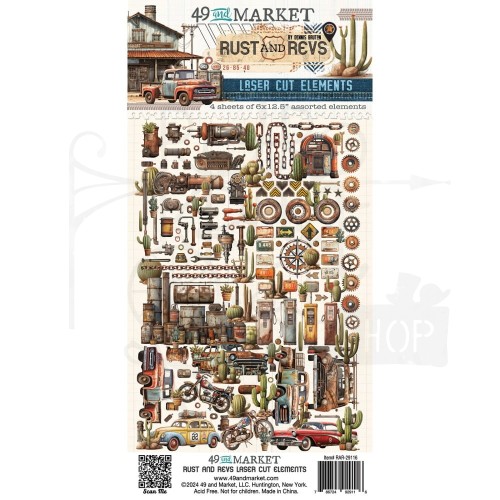 Ozdoby papierowe Die-cuts Rust And Revs Elements RAR-29116 49 And Market