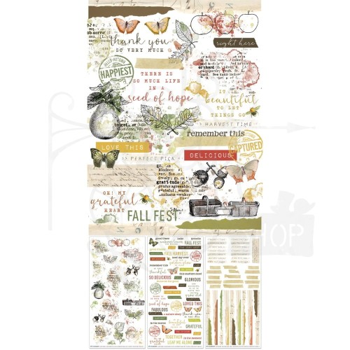 Rub-On transfer 15x30cm Vintage Orchard Essentials 3 arkusze VO-28850 49 And Market