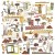 Ozdoby papierowe Die-cuts Vintage Orchard Elements 107szt VO-28874 49 And Market
