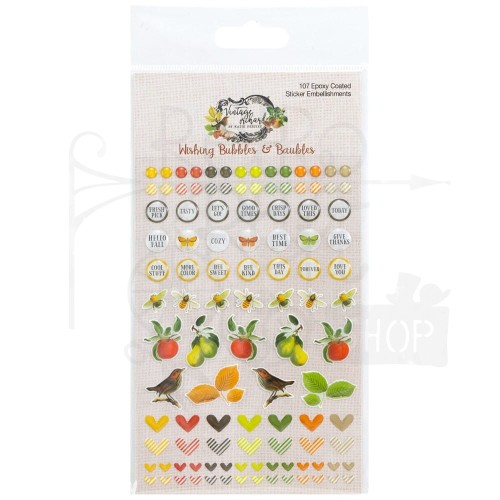 Naklejki epoksydowe Vintage Orchard Wishing Bubbles and Baubles 107szt VO-28959 49 And Market