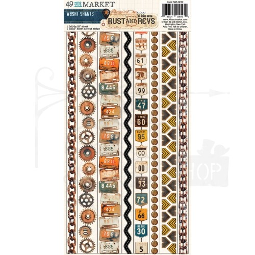 Washi Tape Rust And Revs 2 arkusze RAR-29130 49 And Market