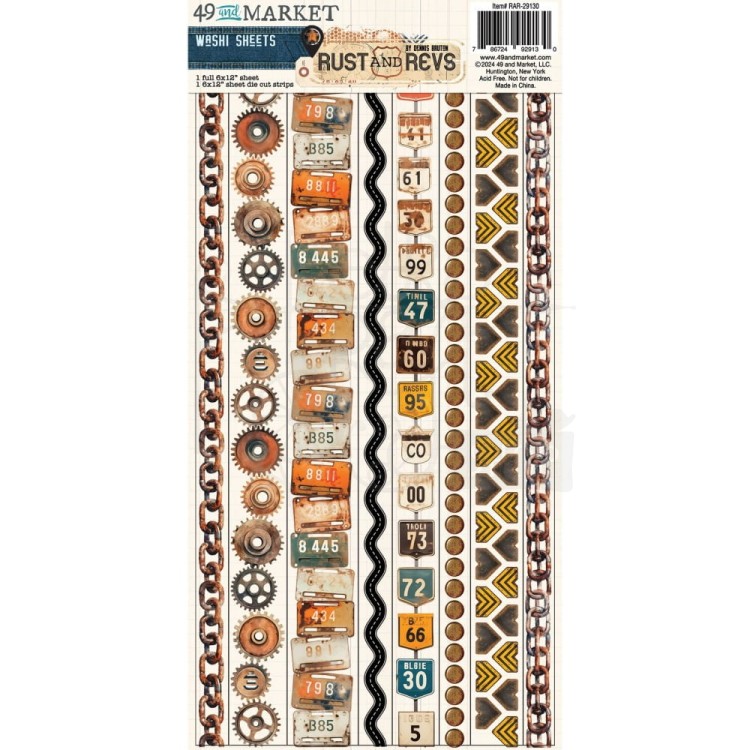 Washi Tape Rust And Revs 2 arkusze RAR-29130 49 And Market