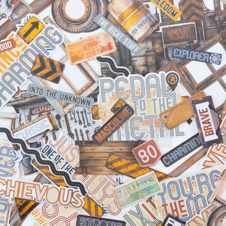 Ozdoby papierowe Die-cuts Rust And Revs Elements 99szt RAR-29123 49 And Market