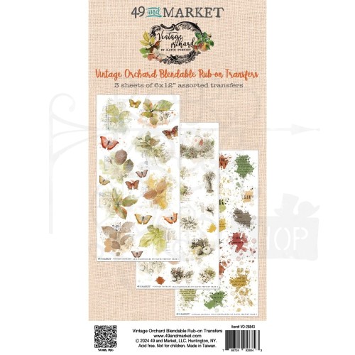 Rub-On transfer 15x30cm Vintage Orchard Blendable 3 arkusze VO-28843 49 And Market