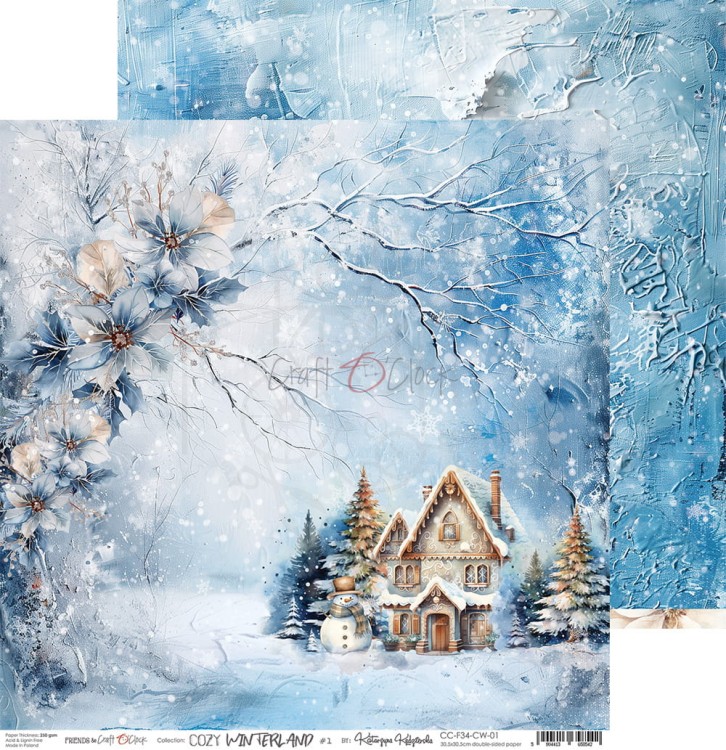 Zestaw papierów do scrapbookingu 30x30 Cozy Winterland CC-F34-CW-13-00 Craft O'Clock