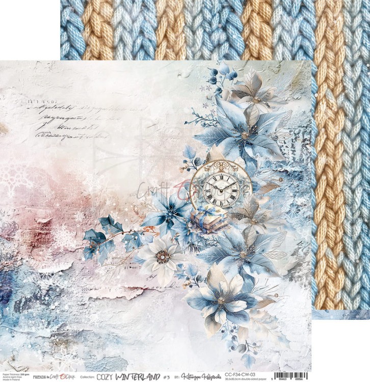 Zestaw papierów do scrapbookingu 30x30 Cozy Winterland CC-F34-CW-13-00 Craft O'Clock