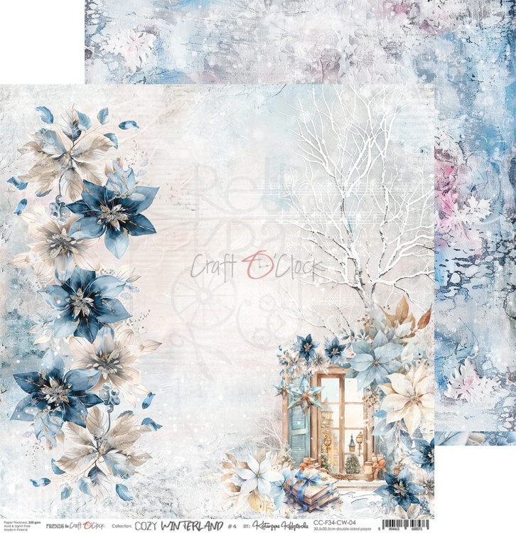 Zestaw papierów do scrapbookingu 30x30 Cozy Winterland CC-F34-CW-13-00 Craft O'Clock