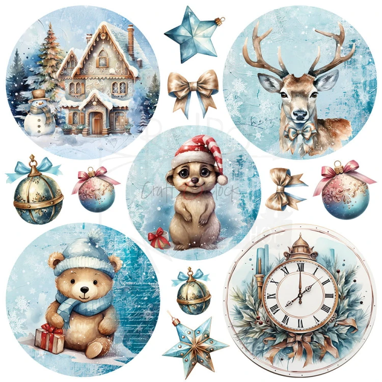 Zestaw papierów do scrapbookingu 20x20 Cozy Winterland CC-F34-CW-13-07 Craft O'Clock