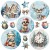 Zestaw papierów do scrapbookingu 20x20 Cozy Winterland Mix CC-F34-CW-13-09 Craft O'Clock
