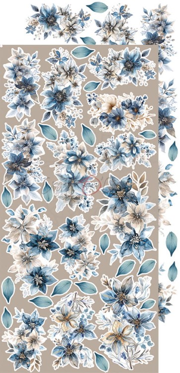Zestaw dodatków 15x30 Cozy Winterland Flowers CC-F34-CW-13-11 Craft O'Clock