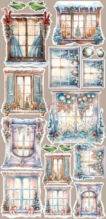 Zestaw dodatków 15x30 Cozy Winterland Flowers CC-F34-CW-13-11 Craft O'Clock