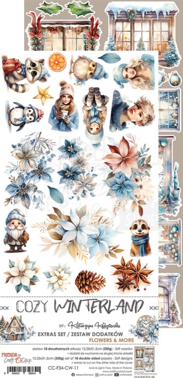 Zestaw dodatków 15x30 Cozy Winterland Mix CC-F34-CW-13-13 Craft O'Clock