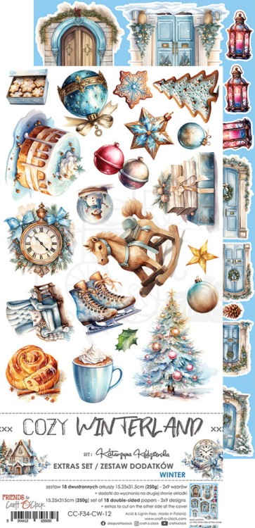 Zestaw dodatków 15x30 Cozy Winterland Mix CC-F34-CW-13-13 Craft O'Clock