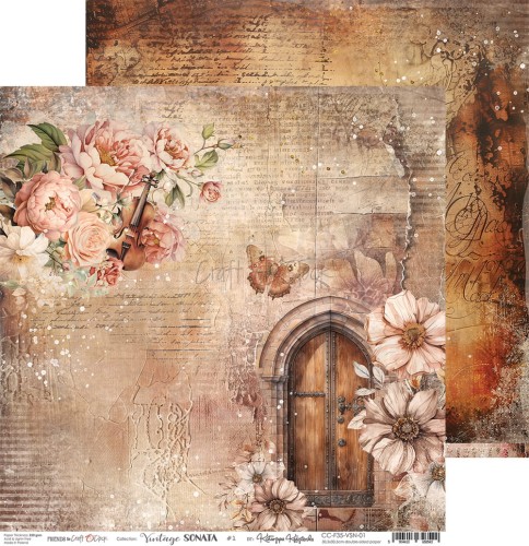 Zestaw papierów do scrapbookingu 30x30 Vintage Sonata CC-F35-VSN-00 Craft O'Clock
