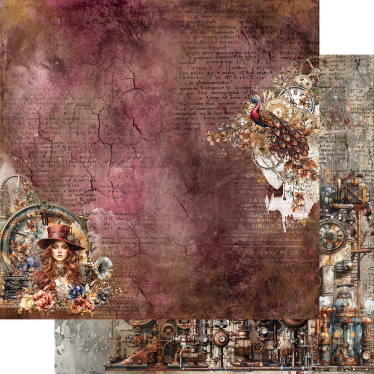 Zestaw papierów do scrapbookingu 20x20 Steampunk Time AA-ST-08 Alchemy of Art