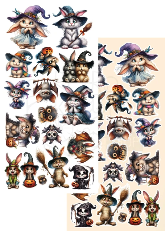 Zestaw papierów 15x30 dodatki do samodzielnego wycięcia Trick or Treat - Happy Halloween AA-TOT-HH-10 Alchemy of Art