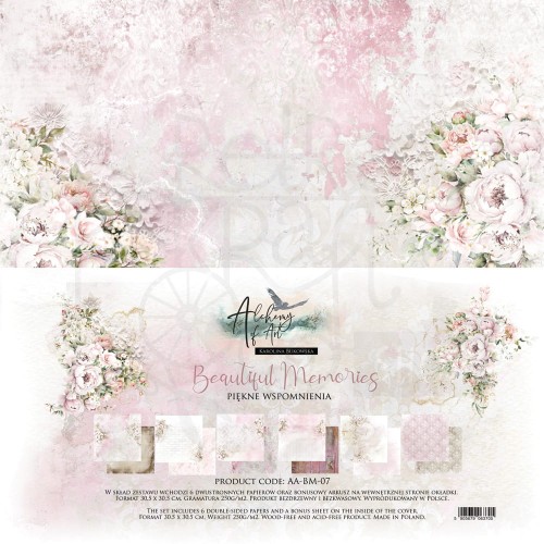 Zestaw papierów do scrapbookingu 30x30 Beautiful Memories AA-BM-07 Alchemy of Art