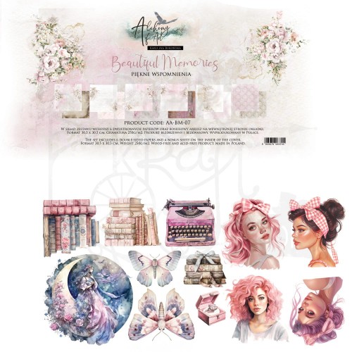 Zestaw papierów do scrapbookingu 30x30 Beautiful Memories AA-BM-07 Alchemy of Art