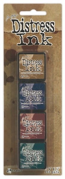 Zestaw 4 tuszów Tim Holtz Distress Mini Ink Pads - Kit 12 TDPK40422 Ranger