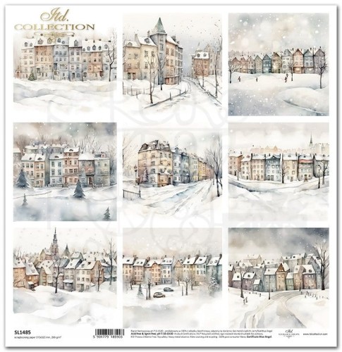 Papier do scrapbookingu 30x30 Kamieniczki miasto SL1485 ITD Collection