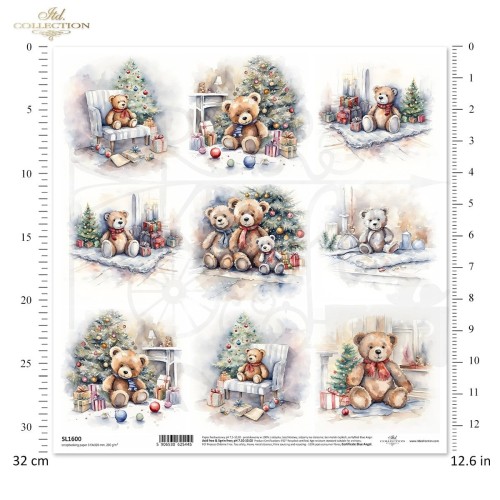 Papier do scrapbookingu 30x30 Misie SL1600 ITD Collection