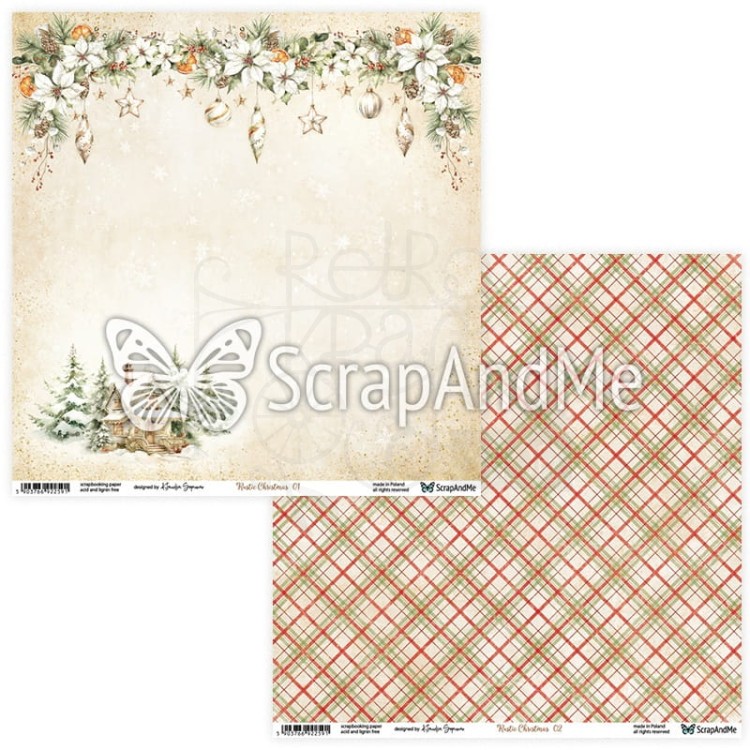 Zestaw papierów 30x30 Rustic Christmas ScrapAndMe