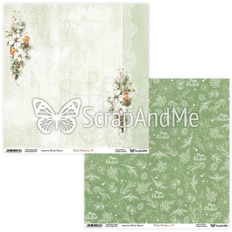Zestaw papierów 30x30 Rustic Christmas ScrapAndMe