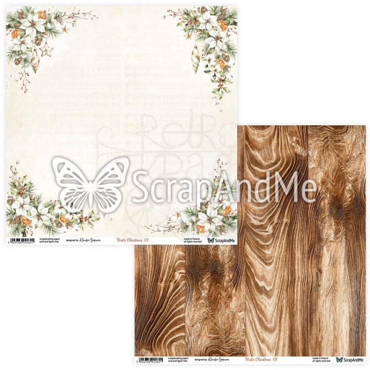 Zestaw papierów 30x30 Rustic Christmas ScrapAndMe