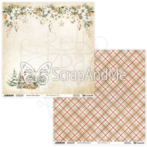 Papier do scrapbookingu 30x30 Rustic Christmas 01/02 ScrapAndMe