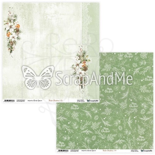 Papier do scrapbookingu 30x30 Rustic Christmas 03/04 ScrapAndMe