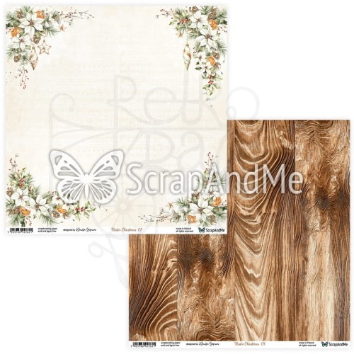 Papier do scrapbookingu 30x30 Rustic Christmas 07/08 ScrapAndMe