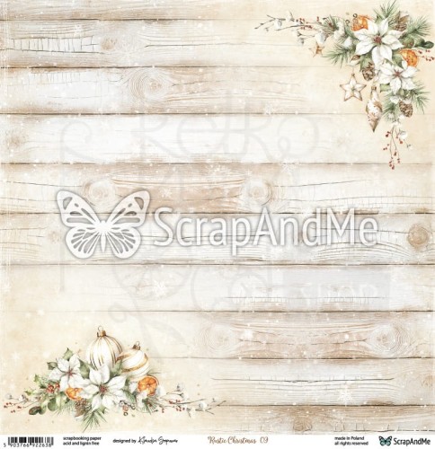 Papier do scrapbookingu 30x30 Rustic Christmas 09/10 ScrapAndMe
