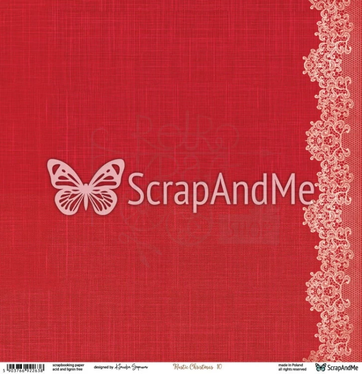Papier do scrapbookingu 30x30 Rustic Christmas 09/10 ScrapAndMe
