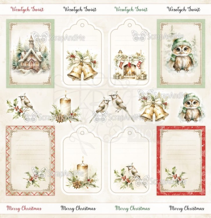 Papier do scrapbookingu 30x30 Rustic Christmas okładka ScrapAndMe