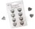 Ozdoby metalowe klipsy Curators Index Clips antyczne srebro 8szt VAE-35564 49 And Market