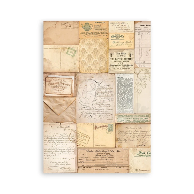 Papier washi A5 Golden Harmony 8 arkuszy SBW11 Stamperia