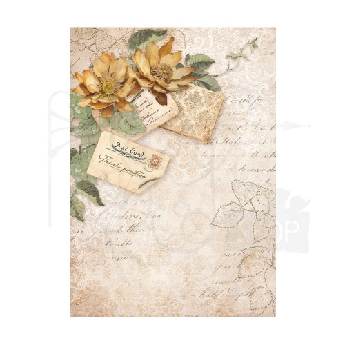 Papier ryżowy A6 Golden Harmony Backgrounds tła - zestaw 8szt DFSAK6029 Stamperia