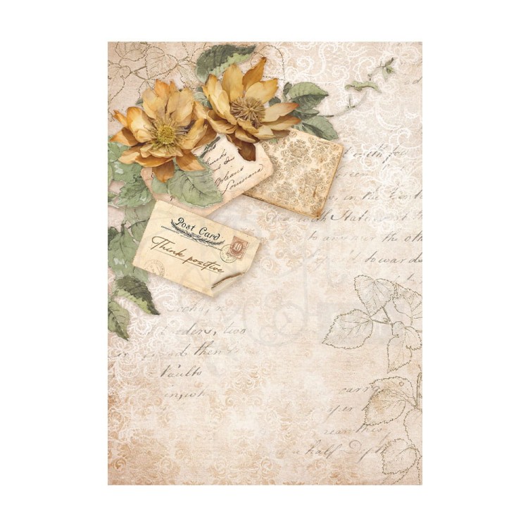 Papier ryżowy A6 Golden Harmony Backgrounds tła - zestaw 8szt DFSAK6029 Stamperia
